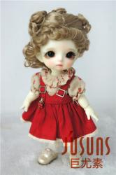 Double Pony Curly Synthetic Mohair Doll Wigs JD048