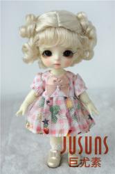 Double Pony Curly Synthetic Mohair Doll Wigs JD048