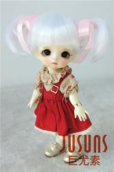 Double Pony Doll Wigs Synthetic Mohair JD070