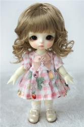 Lady Short Curly BJD Doll Wigs Synthetic Mohair JD260