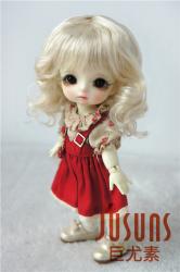 Lady Short Curly BJD Doll Wigs Synthetic Mohair JD260