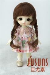 Fashion BJD Two Braids Mohair Wigs D2033B