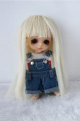 Cute Full Bangs Long Straight Heat Resistance Doll Wigs JD237