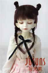 Cute Two Braids BJD Mohair Doll Wigs JD545