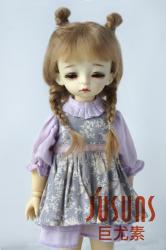 Cute Two Braids BJD Mohair Doll Wigs JD545