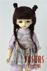 Cute Two Braids BJD Mohair Doll Wigs JD545