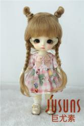 Cute Two Braids BJD Mohair Doll Wigs JD545