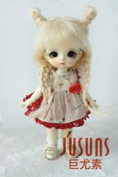 Cute Two Braids BJD Mohair Doll Wigs JD545