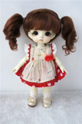 Pretty Two Pony Curly BJD Mohair Doll Wig JD613
