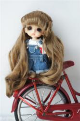 Long Wavy Pony Hair Synthetic Mohair Doll Wigs JD096