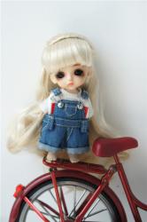 Long Wavy Pony Hair Synthetic Mohair Doll Wigs JD096