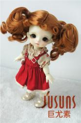 Lovely Two Pony Cute Synthetic Mohair Doll Wigs JD087