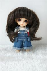 Lovely Short Curly Synthetic Mohair Doll Wig JD045