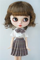 Lady Short Curly BJD Doll Wigs Synthetic Mohair JD260