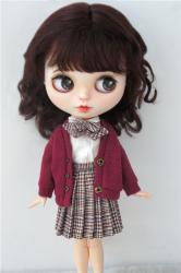 Pretty Short Curly Mohair Doll Wigs D20313