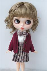 Lady Short Curly BJD Doll Wigs Synthetic Mohair JD260