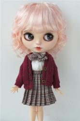 Lady Short Curly BJD Doll Wigs Synthetic Mohair JD260
