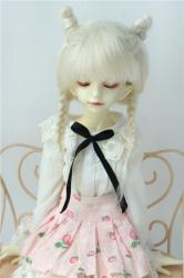 Cute Two Braids BJD Mohair Doll Wigs JD545