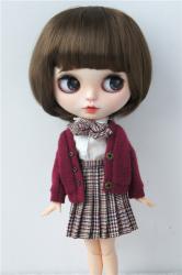 Full Bangs Short Wave BJD Synthetic Mohair Doll Wigs JD190