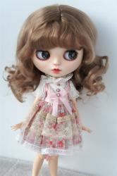 D20313 10-11inch 26-28CM Combed Mohair Blythes Wig 18" OG Doll Hair