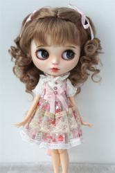 JD187 10-11inch 26-28CM Combed Mohair Blythes Wig 18" OG Doll Hair