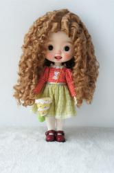 Long Curly BJD Synthetic Mohair Doll Wig JD073