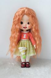 Pretty Curly BJD Synthetic Mohair Doll Wig JD706