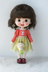 Lady Short Curly BJD Doll Wigs Synthetic Mohair JD260