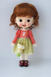 Lady Short Curly BJD Doll Wigs Synthetic Mohair JD260