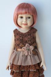 Lovely Short Cut Doll Wigs Synthetic Mohair JD256