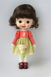 Lady Short Curly BJD Doll Wigs Synthetic Mohair JD260