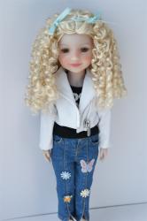 JD797 Long Pretty BJD Synthetic Mohair Doll Wig 