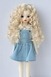 Long Curly Doll Wig Synthetic Mohair JD073