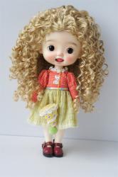 Long Curly BJD Synthetic Mohair Doll Wig JD073