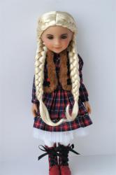  JD763 Pretty Long Braids BJD Synthetic Mohair Doll Wig 