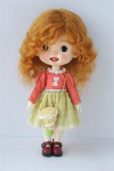 Newly Short Curly BJD Mohair Doll Wigs JD738