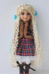 JD802 Pretty Long Curly BJD Doll Wigs Synthetic Mohair Hair
