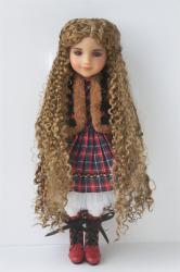 JD802 Pretty Long Curly BJD Doll Wigs Synthetic Mohair Hair