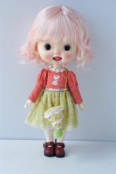 Lady Short Curly BJD Doll Wigs Synthetic Mohair JD260