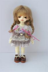 Lovely Two Braids BJD Mohair Doll Wigs JD2031