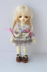 Lovely Two Braids BJD Mohair Doll Wigs JD2031