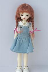Lovely Two Braids BJD Mohair Doll Wigs JD2031
