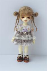 Newly Cute Two Braid BJD Mohair Doll Wigs JD857
