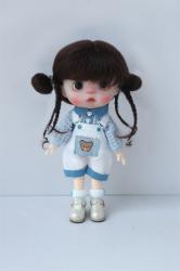 Newly Cute Two Braid BJD Mohair Doll Wigs JD857