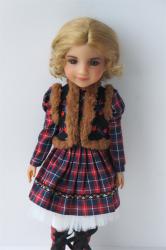 Pretty Braids Short Curly  BJD Mohair Doll WigsJD089