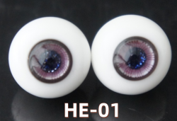 HE-01 BJD Glass Eyes Hand Made Doll Eyeballs Round Eyes With Handle