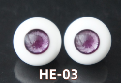 HE-03 BJD Glass Eyes Hand Made Doll Eyeballs Round Eyes With Handle