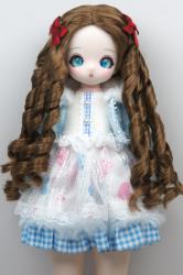 Newly Pretty Curly BJD Synthetic Mohair Doll Wig JD871