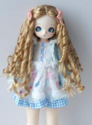 Newly Pretty Curly BJD Synthetic Mohair Doll Wig JD871