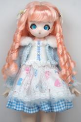 Newly Pretty Curly BJD Synthetic Mohair Doll Wig JD869